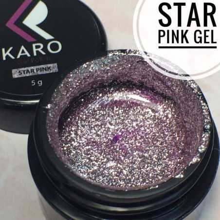 Гель-блестки Star Pink Gel KARO