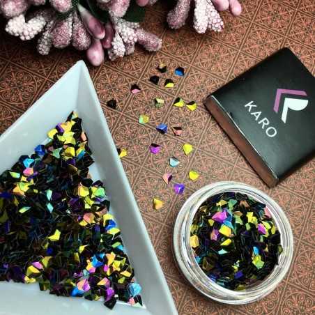 Ромбики 3D черный хамелеон