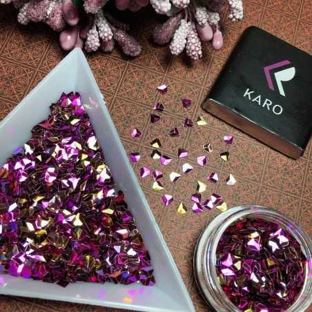 Ромбики 3D розовый хамелеон