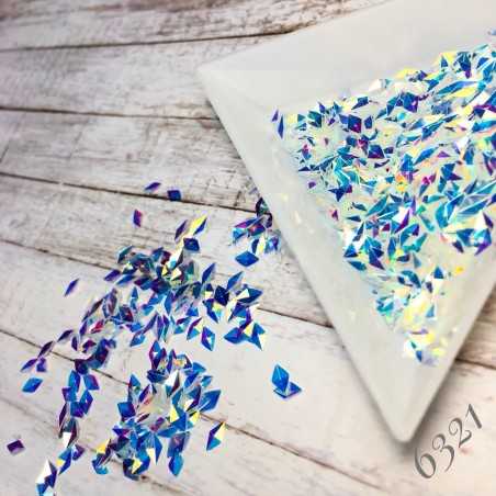 Ромбики 3D голубой хамелеон 6321