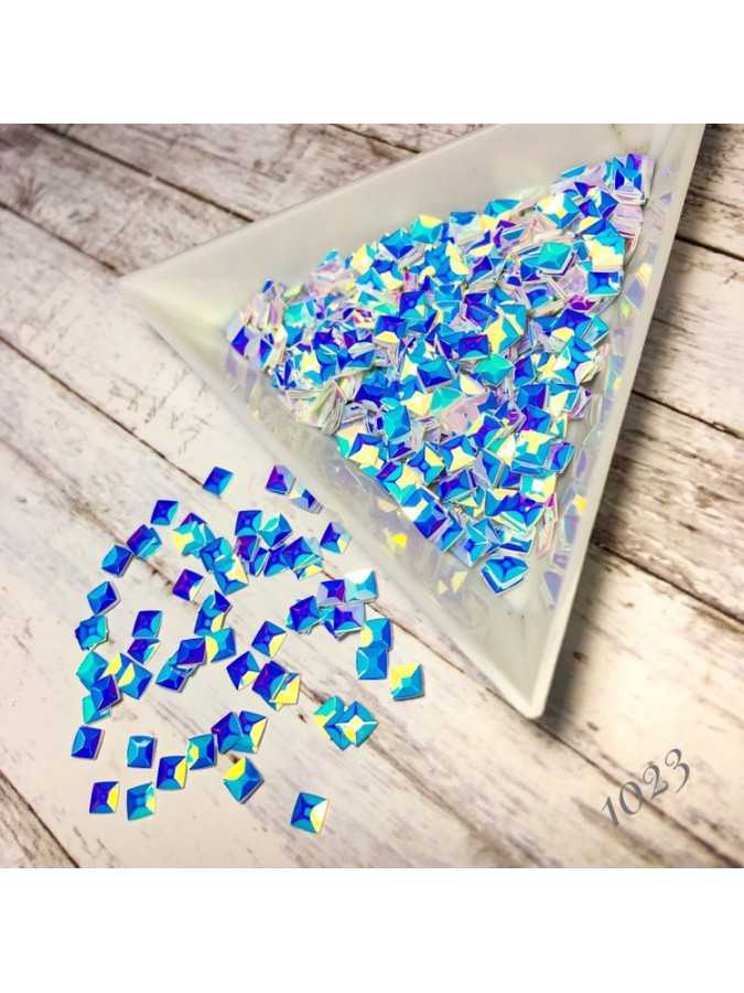 Квадраты 3D голубой хамелеон 1023