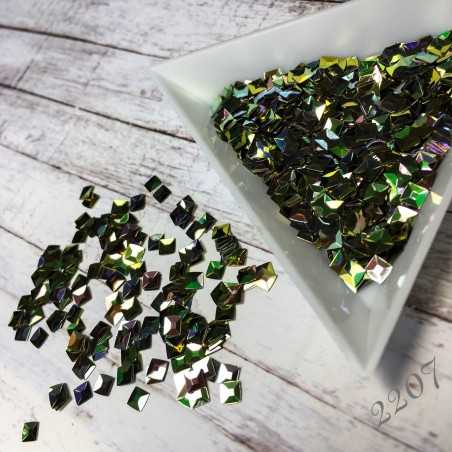 Квадраты 3D зеленый хамелеон 2207