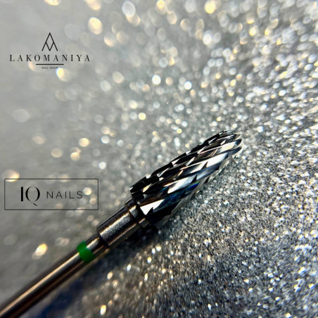 Твердосплавная фреза зеленая IQ Nails конус 60