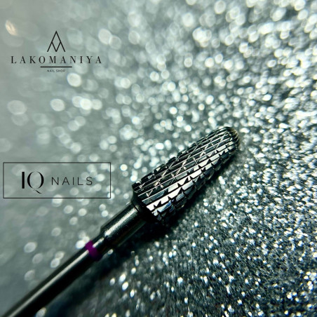 Твердосплавная фреза фиолетовая IQ Nails конус 60