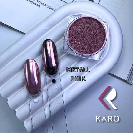 Зеркальная втирка металлик розовая Metall Pink Karo