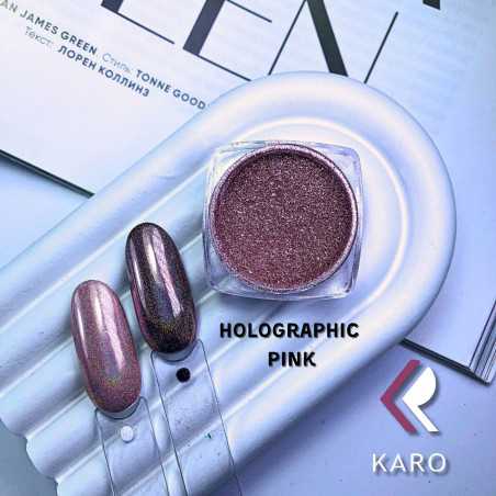 Голографическая втирка Розовая Holographic Pink Karo