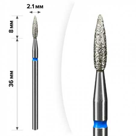 М-051 Алмазна насадка Полум'я Blue 2,1*8