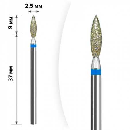 М-26 Алмазная насадка Пламя Blue 2.5*9мм