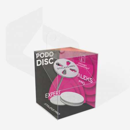 Диск педикюрный Staleks PODODISC М EXPERT в комплекте со сменными файлами 180 грит 5 шт (20 мм)